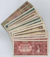Vegyes 46db-os pengő bankjegy tétel, közte 1946. 100.000BP T:III,III-