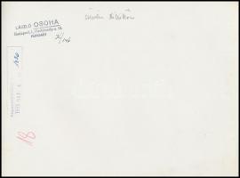 1952 Petőfi Tűzoltó Tisztképző Iskola tanárai és végzett növendékei, kistabló, 18x24 cm