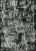 cca 1965 Képi párhuzamok c. sorozatból nyomtatott áramkör és szu rágta fakéreg, Botta Dénes (1921-20...