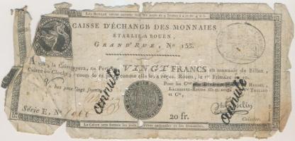 Franciaország / Rouen 1797-1803. 20Fr T:IV,V France / Rouen 1797-1803. 20 Francs C:G,Pr Krause S245a