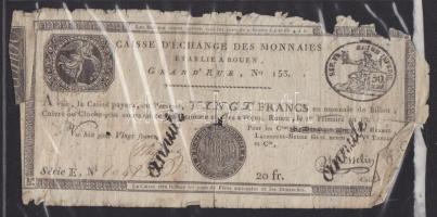 Franciaország / Rouen 1797-1803. 20Fr T:IV,V France / Rouen 1797-1803. 20 Francs C:G,Pr Krause S245a