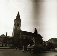 1982 Kecskeméti városképek, a szélmalommal, Menesdorfer Lajos (1941-2005) budapesti fotóművész hagya...