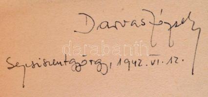 Darvas József: Elindult Szeptemberben. Bp.,1940, Dante. Kiadói félvászon-kötés, kiadói szakadt, hián...