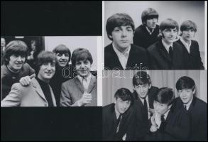 cca 1965 Beatles együttes, 3 db mai nagyítás Fekete György (1904-1990) budapesti fényképész hagyatékából, 10x15 cm