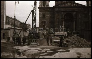 cca 1953 Budapest, a ,,földalatti villamos" (mai értelemben metró) építkezéséről készült riport...