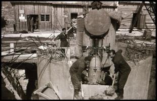 cca 1953 Budapest, a ,,földalatti villamos" (mai értelemben metró) építkezéséről készült riport...