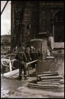 cca 1953 Budapest, a ,,földalatti villamos" (mai értelemben metró) építkezéséről készült riport...