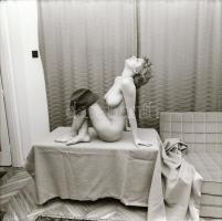 Örök téma - cca 1979 és 1989 között készült, szolidan erotikus felvételek, 13 db vintage negatív, 6x...