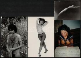 cca 1972 és 1989 között készült, szolidan erotikus felvételek, 10 db vintage fotó és/vagy mai nagyít...