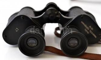 Magyar katonai távcső, 6×30, jó állapotban, bőr tokban