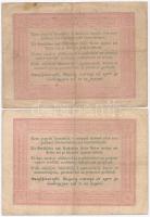 1848. 5Ft "Kossuth bankó" vörösesbarna + 1848. 5Ft "Kossuth bankó" barna nyomat ...