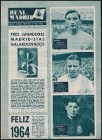 1964 A Real Madrid újság egy száma, benne Puskás Ferencről szóló cikkekkel / Real Madrid magazine with articles on Puskas.