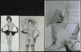 Tessék, tessék - cca 1970 és 1987 között készült, szolidan erotikus felvételek, 10 db vintage fotó é...