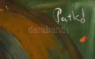 Patkó jelzéssel: Női portré. Olaj, farost, 51×40 cm