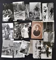 1910 és 1990 között készült fényképek vegyes tétele, sokféle témáról, 1001 db vintage - túlnyomó részt levlap méretű - fotó, 9x14 cm és 6x9 cm között