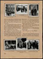 cca 1933 Hindenburgot ábrázoló náci propaganda cigaretta gyűjtőképek, gyűjtőfüzet lapra ragasztva, 1...