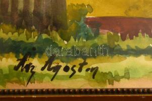 Ács jelzéssel: Sarokház. Akvarell, papír, üvegezett keretben, 22×31 cm