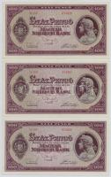 1945. 100P (5x) sorszámkövetők T:II