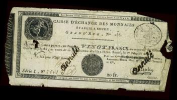 Franciaország / Rouen 1797-1803. 20Fr T:IV- R!