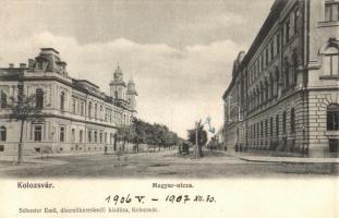 Kolozsvár, Cluj; Magyar utca / street (EK)