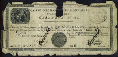 Franciaország / Rouen 1797-1803. 20Fr T:IV- R!