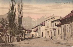 1926 Nagyszalók, Grossschlagendorf, Velky Slavkov (Tátra); vendéglő, Renner H. üzlete / Gasthof / restaurant, shop (EK)