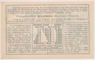 Budapest 1903. "Tanuló Sorsjegy" 1K értékben, felülbélyegzéssel T:I-