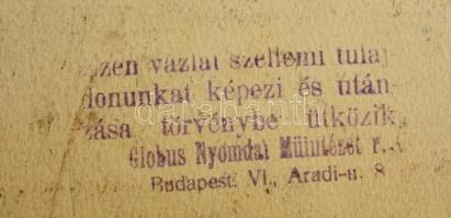 cca 1936 Pál György (1906-1986): Ziegler Alfonz képes magárjegyzéke.. Pecséttel jelzett Globus nyomd...