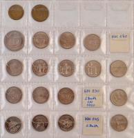 226db-os vegyes külföldi fémpénz gyűjtemény albumba rendezve, benne Tanzánia, Thaiföld, Tibet, Tonga...