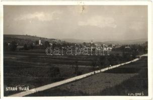 1934 Ótura, Alt-Turn, Stará Turá; látkép, templom, út / general view, church, road. Lukes photo (fl)