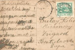 Galgóc, Hlohovec, Frasták; utcakép, Polgári iskola / street view, shool (EK)