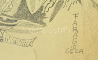 Faragó jelzéssel: Jelenés. Ceruza, papír, 38×27 cm