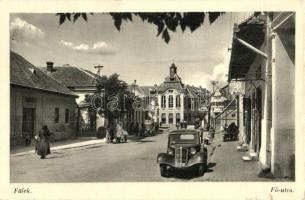 Fülek, Filakovo; Fő utca, Illés L. üzlete, automobil / main street, shops, automobile (kis szakadás / small tear)