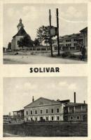 Tótsóvár, Sóvár, Solivar, Salzburg; M. kir. sófőző és sóraktár, templom / salt mine, church (fa)
