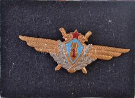 Szovjetunió DN 1. Osztályú Bombavető aranyozott, zománcozott fém jelvény T:1,1-  Soviet Union ND 1st Grade Bombardier gold plated and enamelled metal badge C:UNC,AU