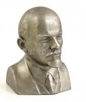 Lenin büszt, alumínium, jelzés nélkül, m: 16 cm.