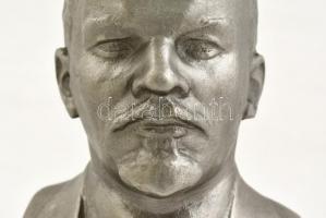 Lenin büszt, alumínium, jelzés nélkül, m: 16 cm
