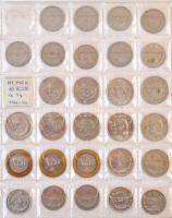 ~257db-os vegyes külföldi fémpénz gyűjtemény albumba rendezve, benne Görögország, Haiti, Honduras, H...