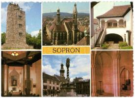 70 db MODERN soproni városképes lap / 70 modern Hungarian town-view postcards: Sopron