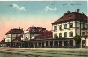Tövis, Teius; Vasútállomás, pályaudvar / Gara / Bahnhof / railway station (EK)