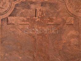 Lenhardt Sámuel (1790-1840) rézmetsző szentkép réz nyomódúca / Copper engraving plate 6,5x12 cm