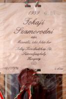 1959 Tokaji szamorodni, múzeális, számozott, díszcsomagolt édes deszertbor. Fa tartóban, tanusítvánn...