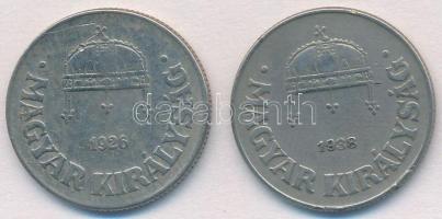 1926. 50f Cu-Ni + 1938. 50f Cu-Ni T:2-,2