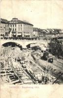 1913 Ljubljana, Laibach; Regulierung / railway construction (fl)