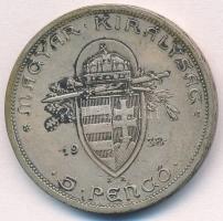 1938. 5P Ag "Szent István" T:2 
Adamo P8.1