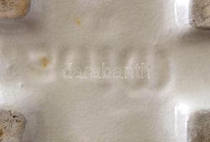 "Kömény" fajansz fűszertartó, virágmintával,  sérülésekkel, 10×60×4 cm