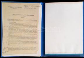 1962 Magyar Szocialista Munkáspárt VIII. Kongresszusa mappa, jegyzettömbbel, nyomtatványokkal