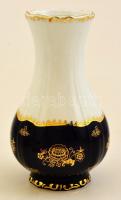 Zsolnay Pompadour mintás váza, kézzel festett, jelzett, hibátlan, m: 18 cm