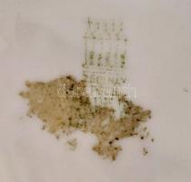 Zsolnay kékmázas porcelán kislány korsóval, kézzel festett, jelzett, hibátlan, m: 7 cm