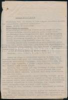 1946 Jegyzőkönyv a Balaton aknamentesítéséről a Honvédelmi Minisztériumban tartott értekezletről 6 gépelt oldal